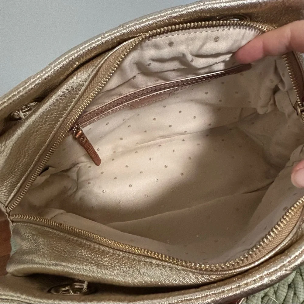 Kate Spade Gold Coast Elizabeth Shoulder Bag Metallic Gold Shoulder Purse NWOT